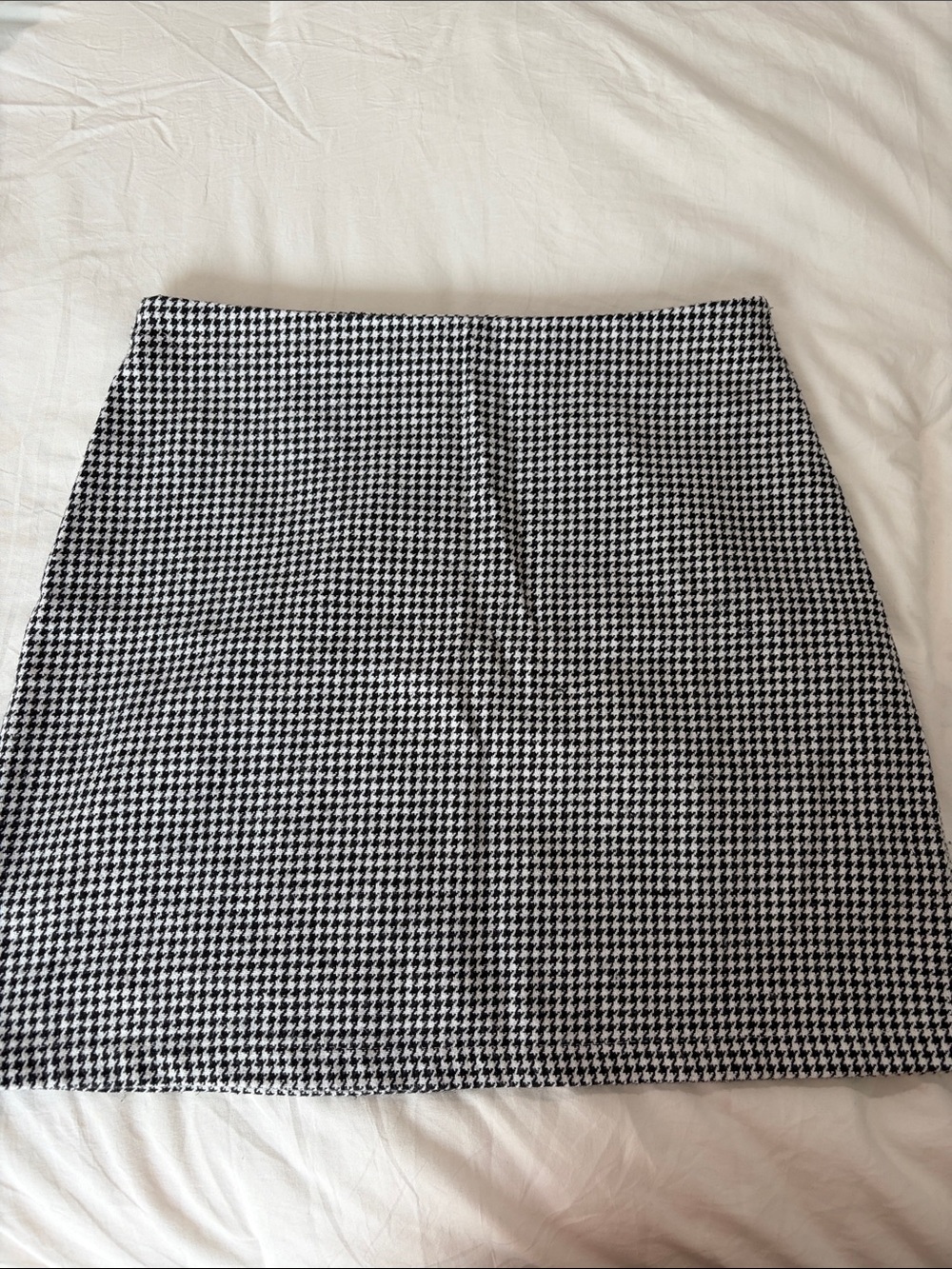 SHEIN Black & White Houndstooth Pencil Skirt